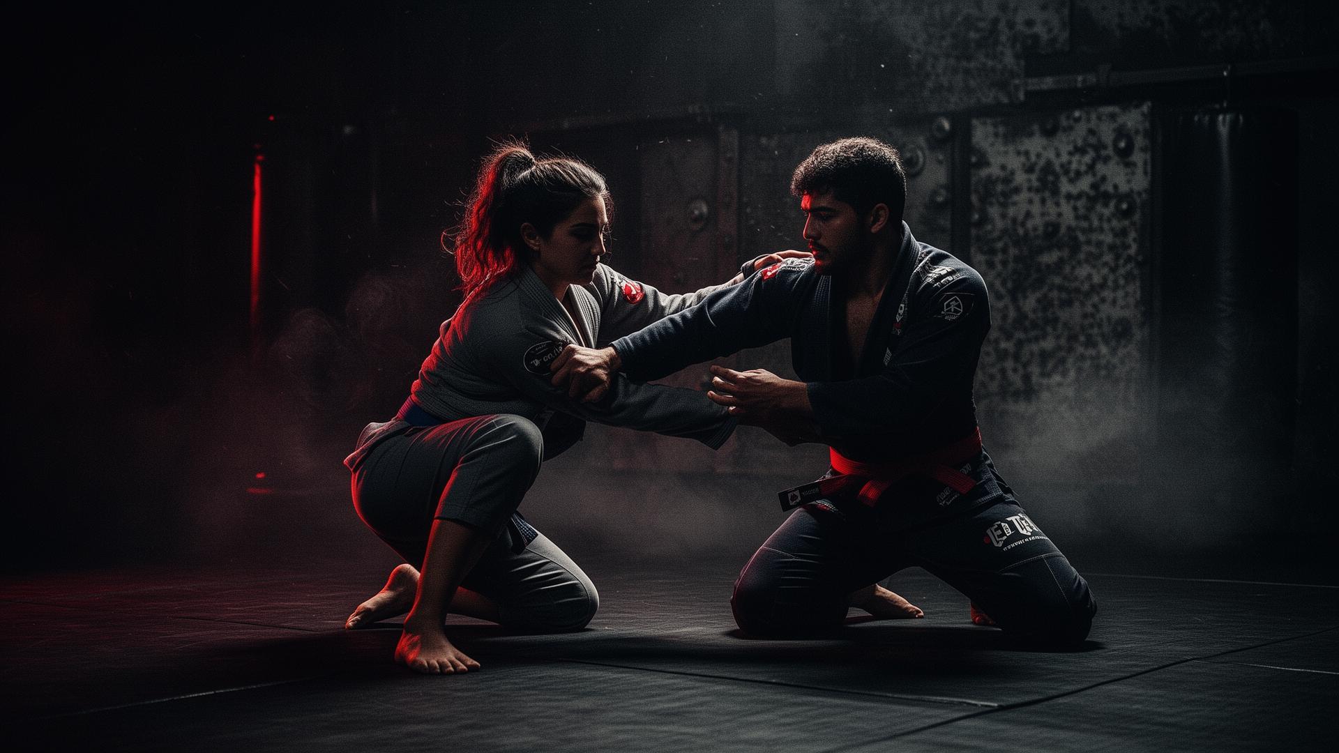 Athletes training under pressure on the mats